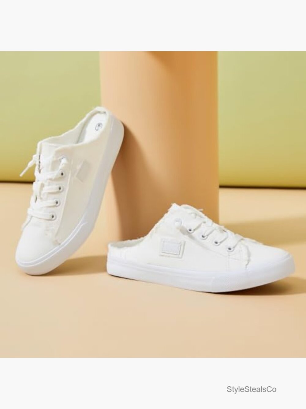 Canvas Slip On Sneakers Mules Loafers Comfortable Non Slip Backless Shoes Women - Picture 3 of 7